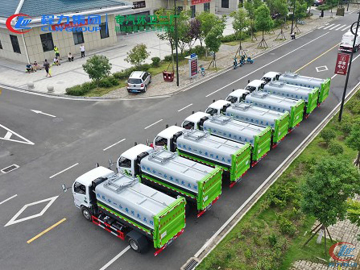 程力集团国六东风福瑞卡5方餐厨垃圾车批量交车